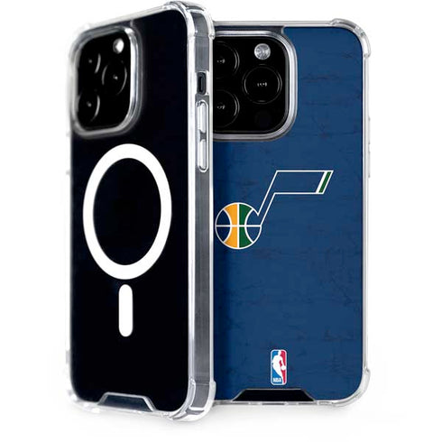 NBA Utah Jazz Yellow Texture iPhone 15 Pro MagSafe Case